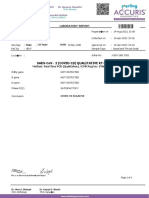 Sars-Cov-2 (Covid-19) Qualitative RT-PCR: Laboratory Report
