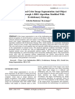 Perceptual Based Color Image Segmentation and Object Detection Through A BBO Algorithm Modified With Evolutionary Strategy