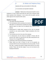 HR Policy Manual 24. Mobile and Telephone Policy