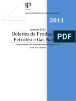 Boletim Da Produção de Petróleo e Gás Natural: Janeiro 2011