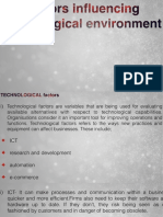 Factors Influencing Technological Environment