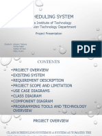 Scheduling System: Jimma Institute of Technology Information Technology Department