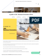 Guide to IFoA CB2 Exam: Business Economics