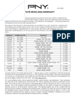 Solid State Drive (SSD) Warranty