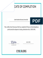 Certificate of Completion Cyber