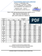Price List - Inch - Dated 20-04-2021