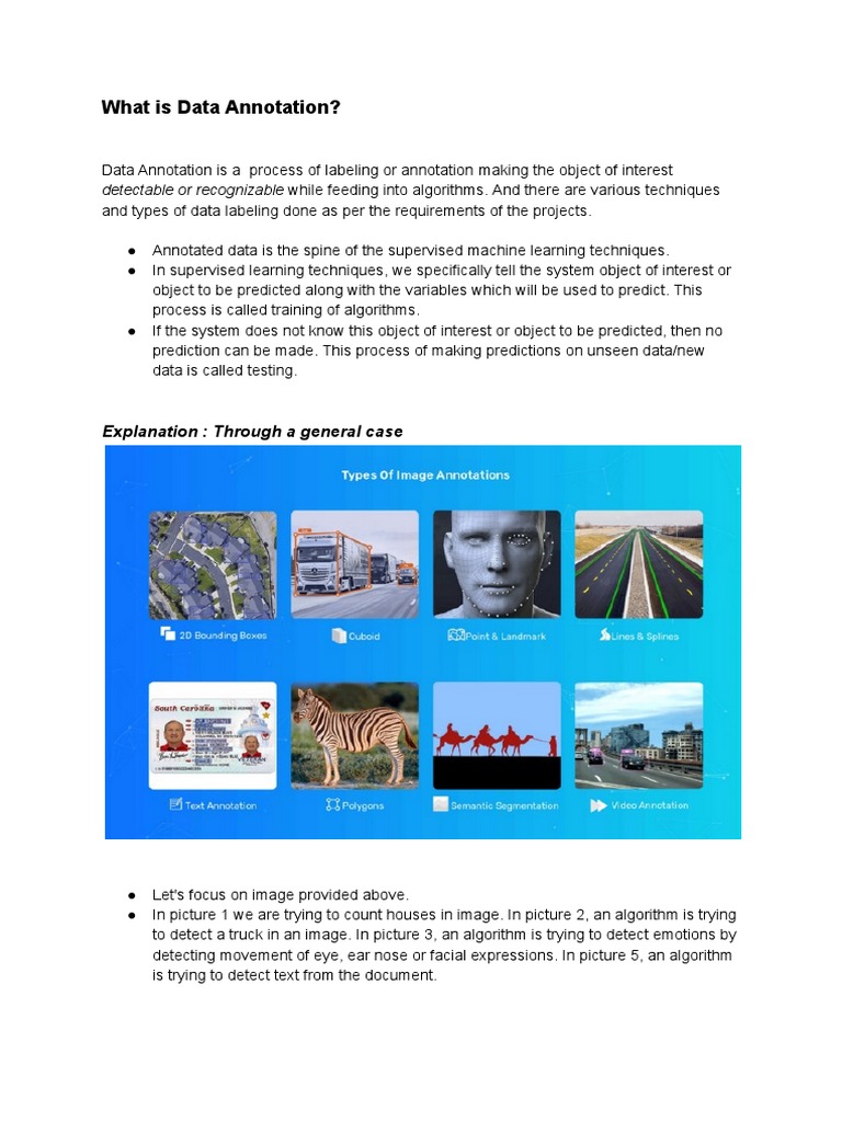 Understanding Data Annotation Basics | PDF | Algorithms | Machine Learning