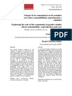 Explorando El Lugar de Lo Comunitario en Los Estudios de Género Sobre Sostenibilidad, Reproducción y Cuidados