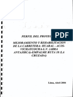 Perfil Del Proyecto - Carretera Huaral - Acos