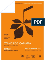 Cartel y Programa Otoños de Cámara - Candás