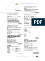 Pre-Intermediate Quick Check Test 3B: Grammar