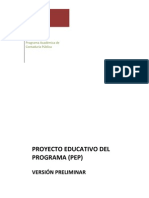 Proyecto Educativo Del Programa de Contaduria Publica de La Universidad Del Valle