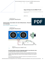 Dispensador Automático de Gel Antibacterial, Ultrasónico Y Servomotor, PIC18F4550 Electrónica para Todos