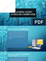 Classification - Types of Computers