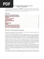 Coursera Programming Languages Course Section 1 Summary