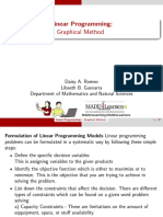 Linear Programming: Graphical Method: Daisy A. Romeo Libeeth B. Guevarra Department of Mathematics and Natural Sciences