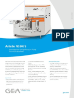 Ariete NS3075: Homogenizer & High Pressure Pump Technical Datasheet