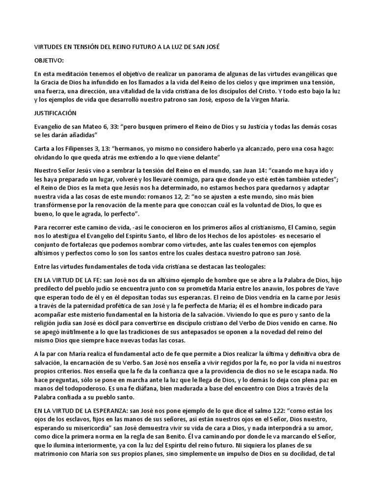 Tema San José 2021 | PDF | Fe | María, madre de Jesús