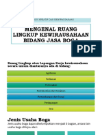 Ruang Lingkup Kewirausahaan Jasa Boga