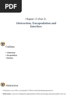 Chapter 13 (Part 2) : Abstraction, Encapsulation and Interface