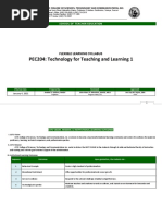 Pec 204 Technology For Teaching and Learning 1 Course Syllabus