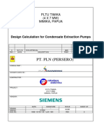 Design Calculation for Condensate Extraction Pumps