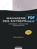 Management Des Entreprises - Stratégie - Structure - Organisation by Richard Soparnot