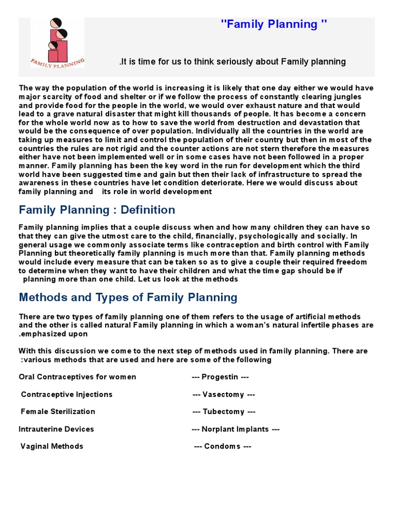 Family Planning Definition PDF Birth Control Condom