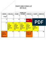 Timetable Humas Diklat