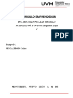 Desarrollo Emprendedor: Ing. Beatriz Casillas Trujillo