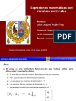 Expresiones Matemáticas Con Variables Vectoriales - EEGG-UNMSM 2018-I