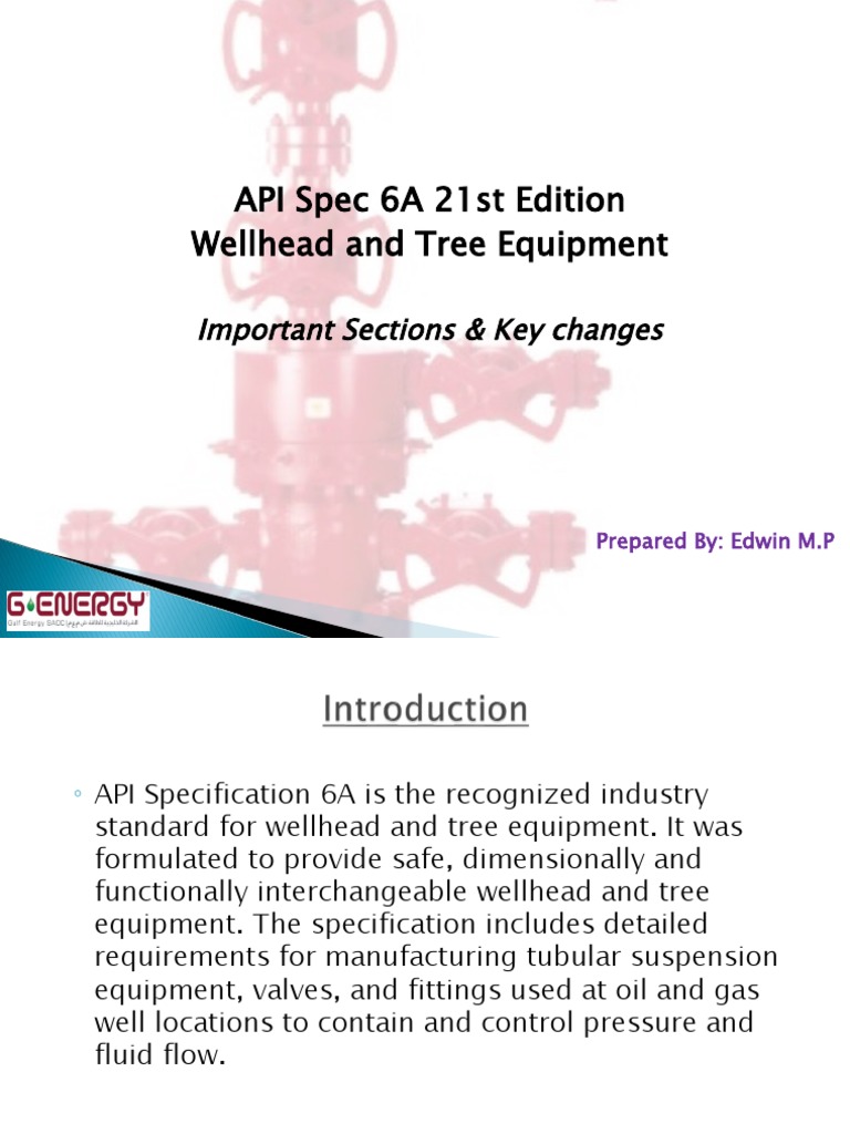 API Spec 6A 21st Edition Changes | PDF | Verification And Validation ...