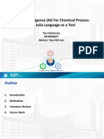 Artificial Intelligence (AI) For Chemical Process: Using Julia Language As A Tool