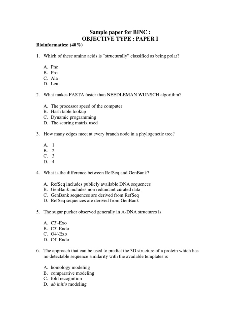 sampleQuestionPaper I | PDF