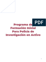 Programa de Formacion Inicial Para Policia de Investigacion en Activo