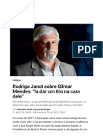 Rodrigo Janot Sobre Gilmar Mendes_ “Ia Dar Um Tiro Na Cara Dele” _ VEJA.com