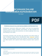 PERENCANAAN DALAM MANAJEMEN KEPERAWATAN