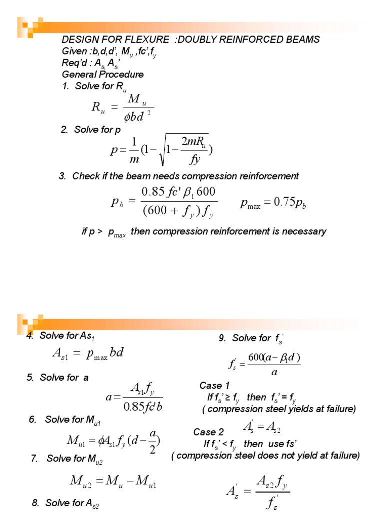 Design of Doubly Reinforced Beams | PDF | Building Engineering | Civil ...