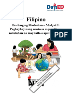 FIL 1 Q3 M1-Nababaybay Nang Wasto Ang Mga Salitang Natutuhan Sa Aralin at Salitang May Tatlo o Apat Na Pantig