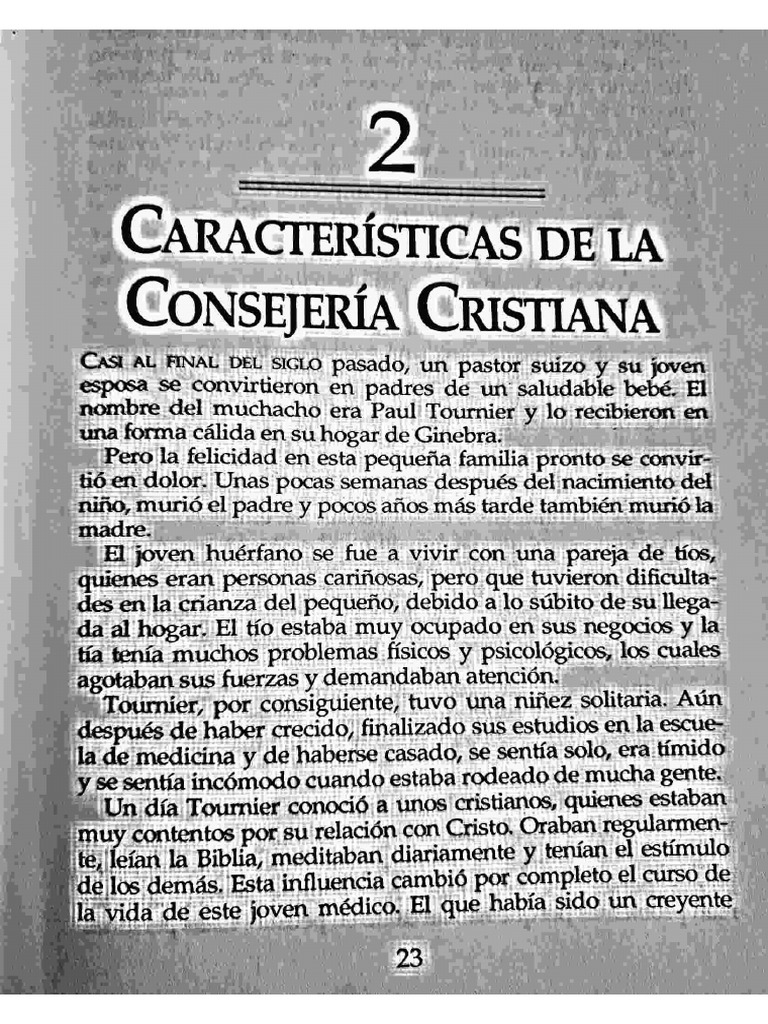 Características de La Consejería | PDF