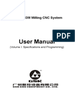 User Manual: GSK983M Milling CNC System