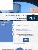Business Management 1: Dr. Nguyen Thi Lien Huong, FBM NEU