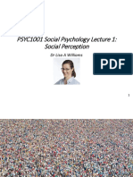 Lecture 1 Social Perception (Williams)