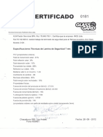 Certificado de Laminas