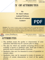 Theory of Attributes: By: Dr. Akash Asthana Assistant Professor, University of Lucknow, Lucknow