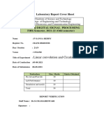 Laboratory Report Cover Sheet: Linear Convolution and Circular Convolution
