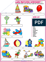 Toys Vocabulary Esl Matching Exercise Worksheets For Kids
