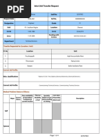 Inter Unit Transfer Request
