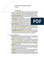 Pautas para Atraer y Mantener La Atención