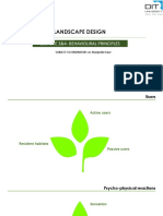 Landscape Design: Lecture 3&4-Behavioural Principles